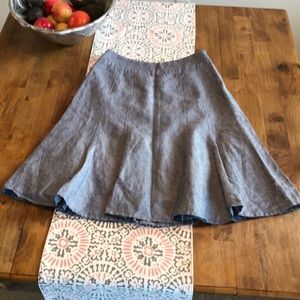 Coldwater Creek Size PXS 4 Chambray Lined Skirt